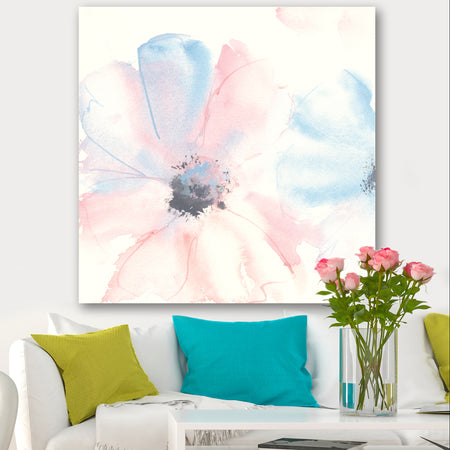 Pink Shabby Floral I - Shabby Chic Gallery-wrapped Canvas