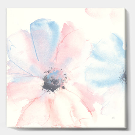 Pink Shabby Floral I - Shabby Chic Gallery-wrapped Canvas