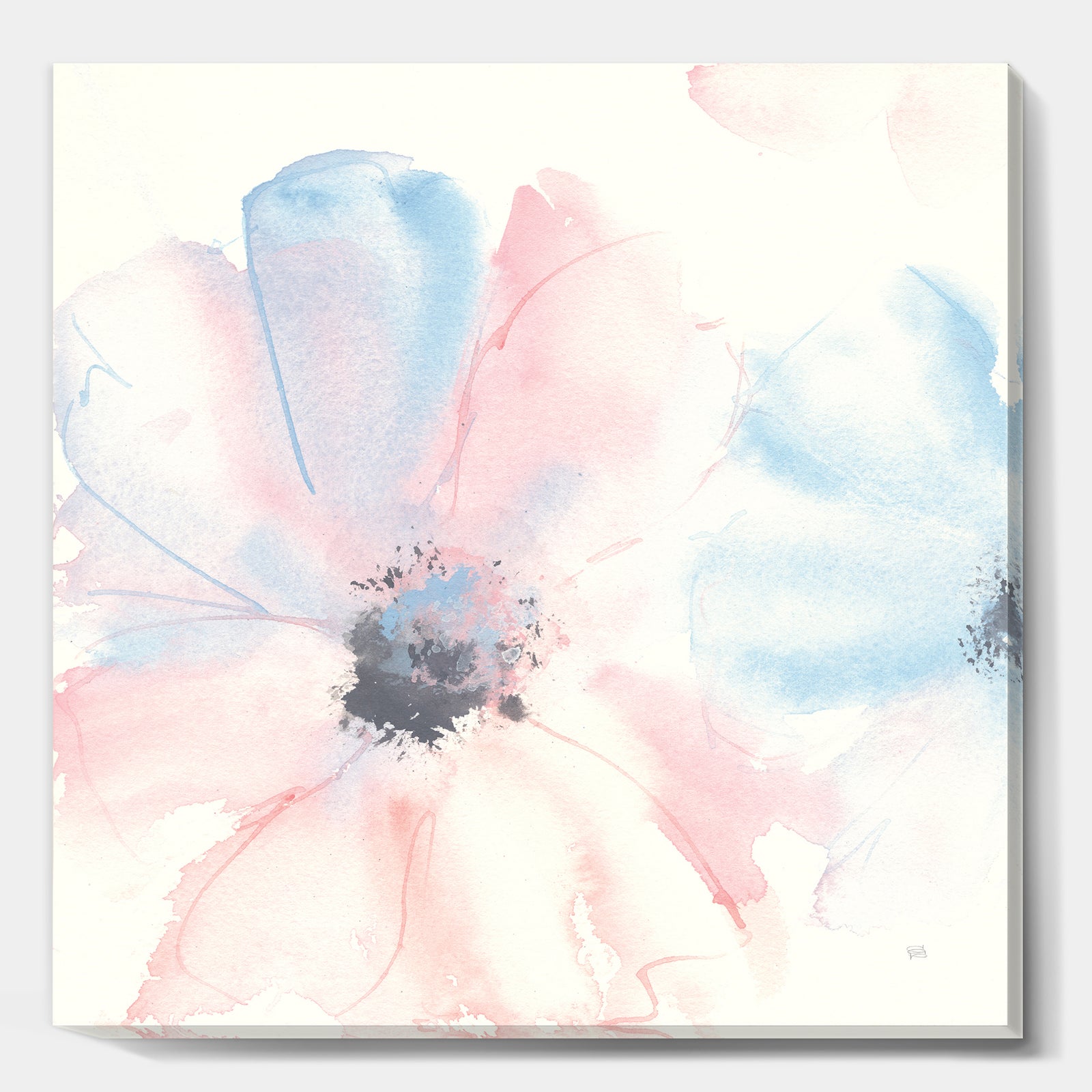 Pink Shabby Floral I - Shabby Chic Gallery-wrapped Canvas