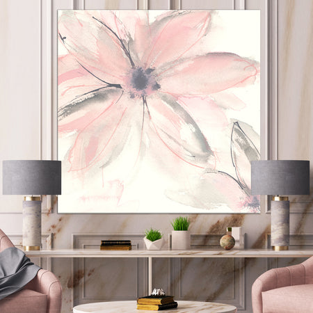 Pink Shabby Floral II - Shabby Chic Canvas Artwork