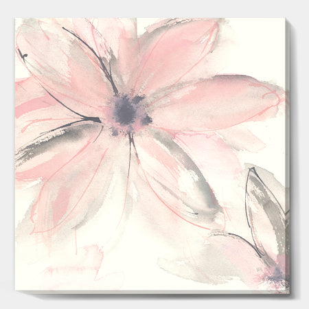 Pink Shabby Floral II - Shabby Chic Canvas Artwork