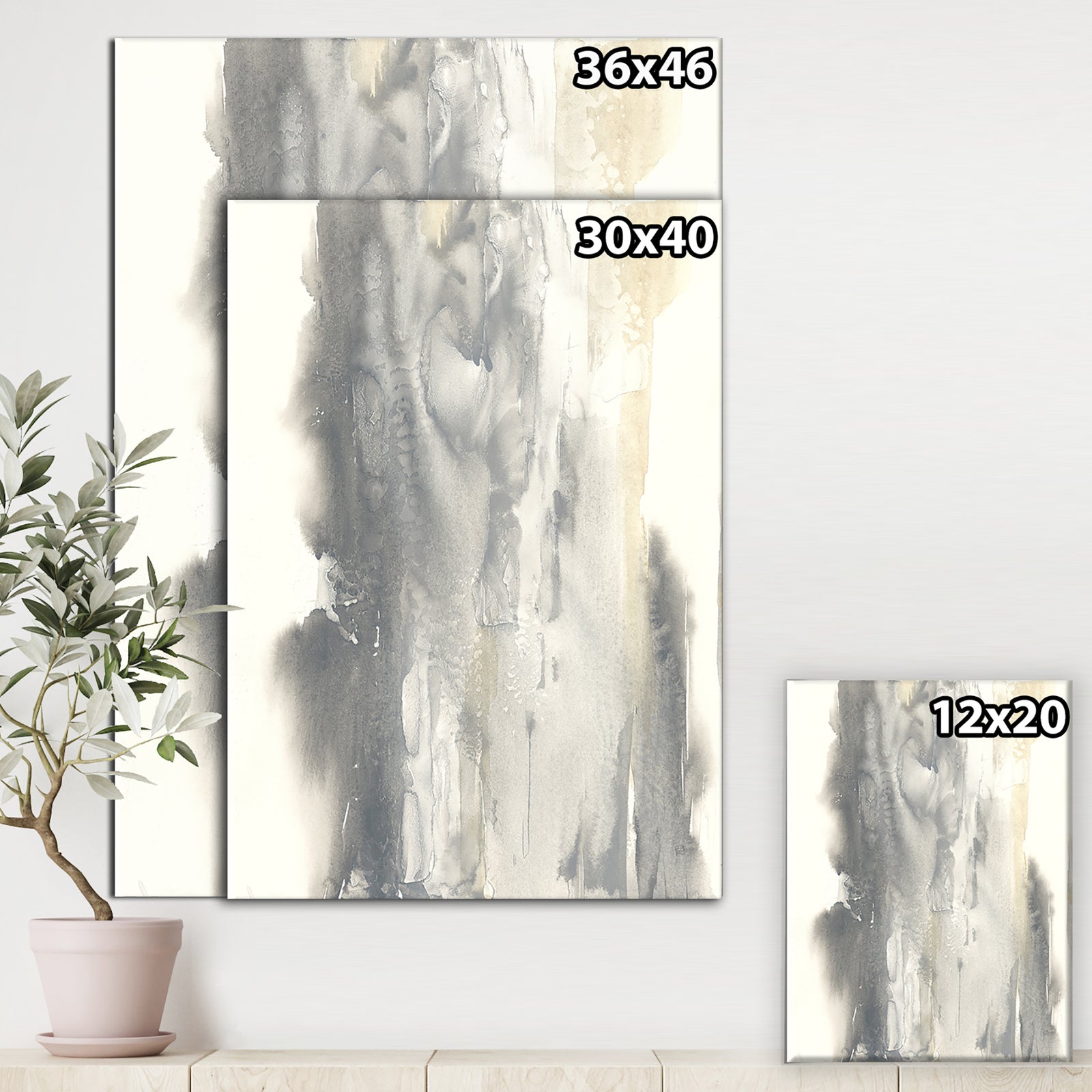Gold Glamour Direction II - Modern & Contemporary Canvas Artwork