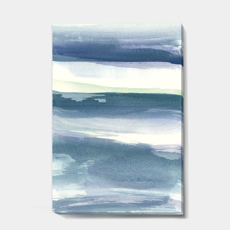 Mint Indigo Dawn III - Farmhouse Gallery-wrapped Canvas