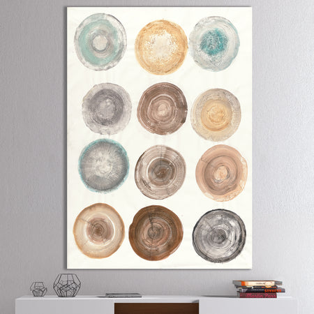 Geometric Cream Circles - Modern & Contemporary Canvas Art