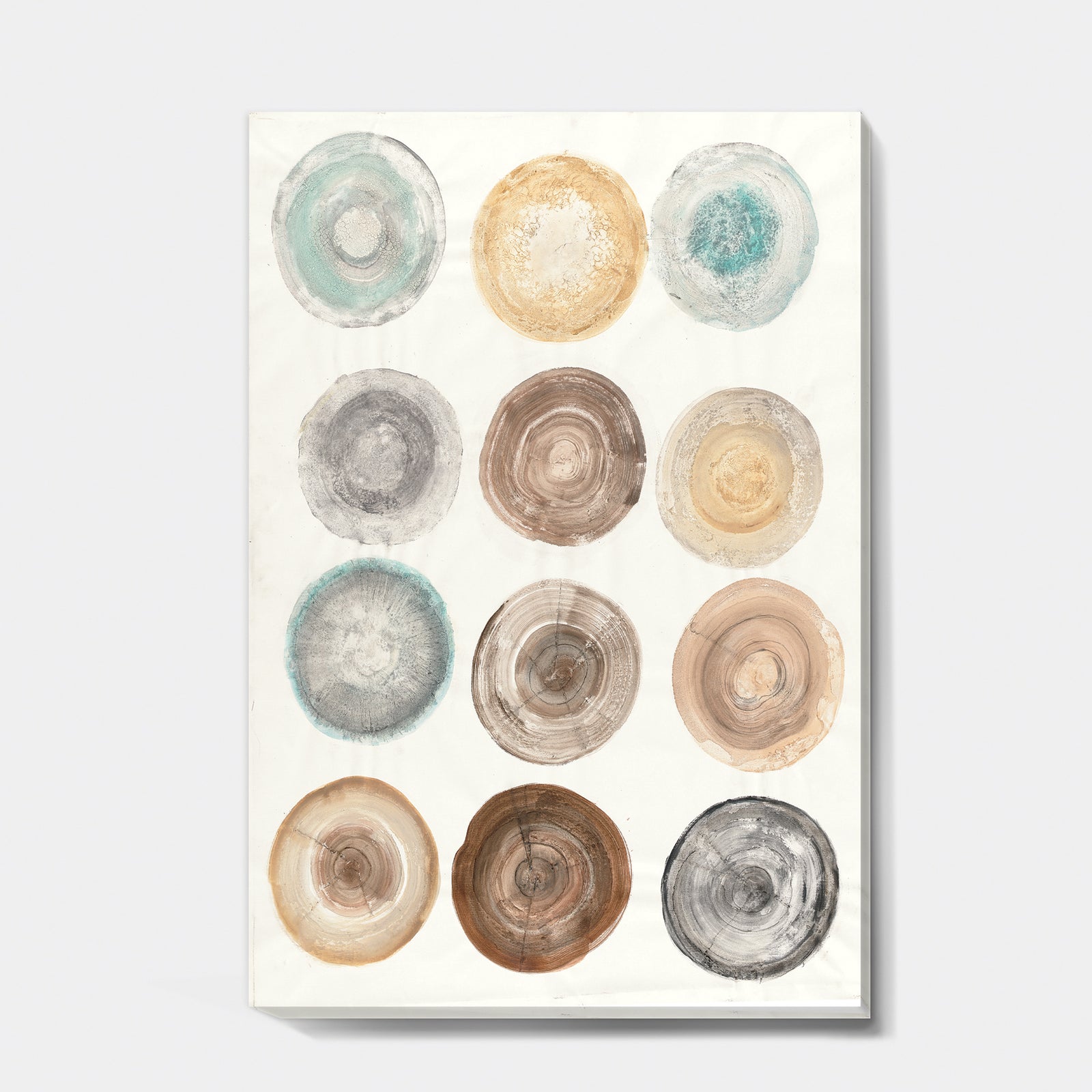 Geometric Cream Circles - Modern & Contemporary Canvas Art