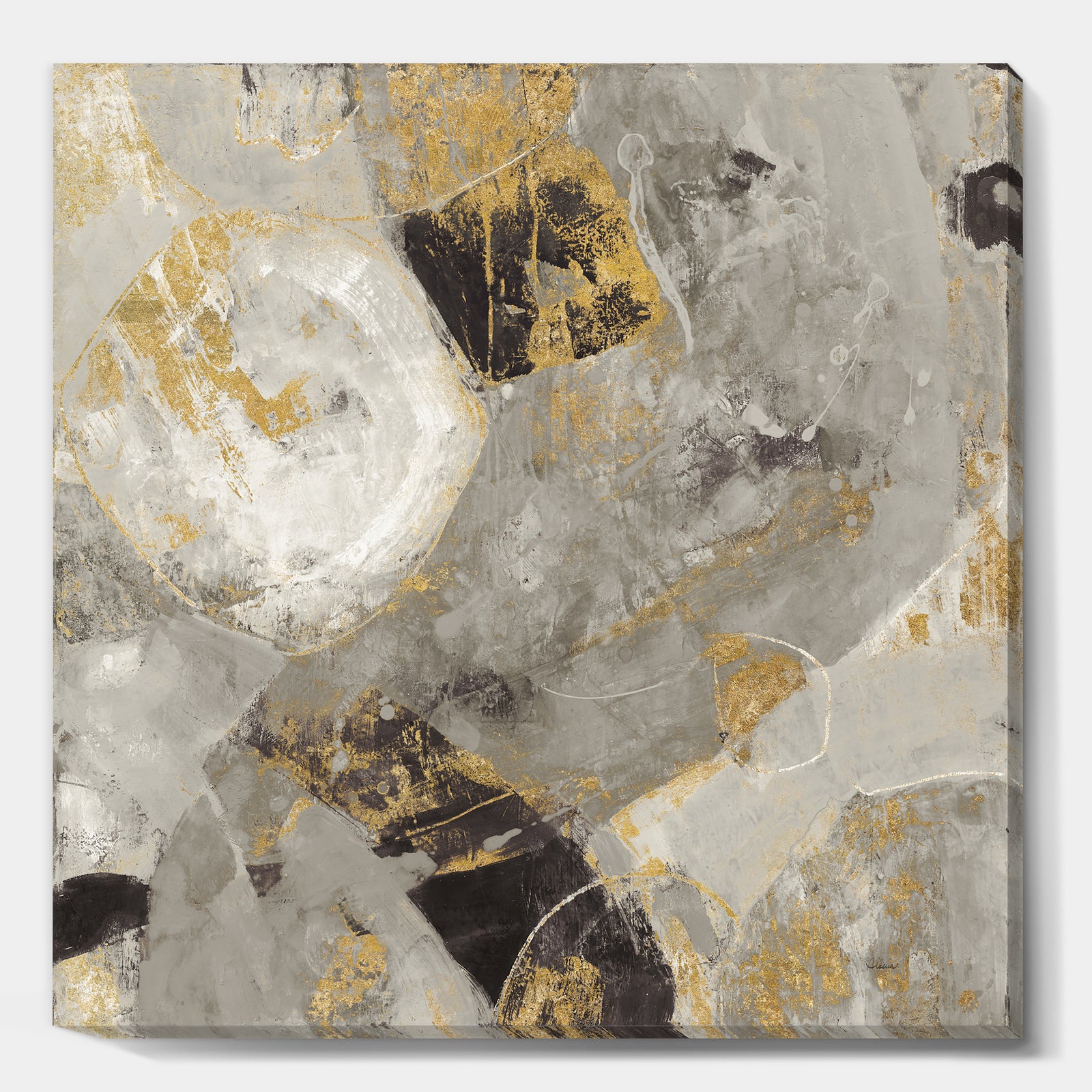 Glam Gold Desert Neutral - Modern & Contemporary Premium Canvas Wall Art