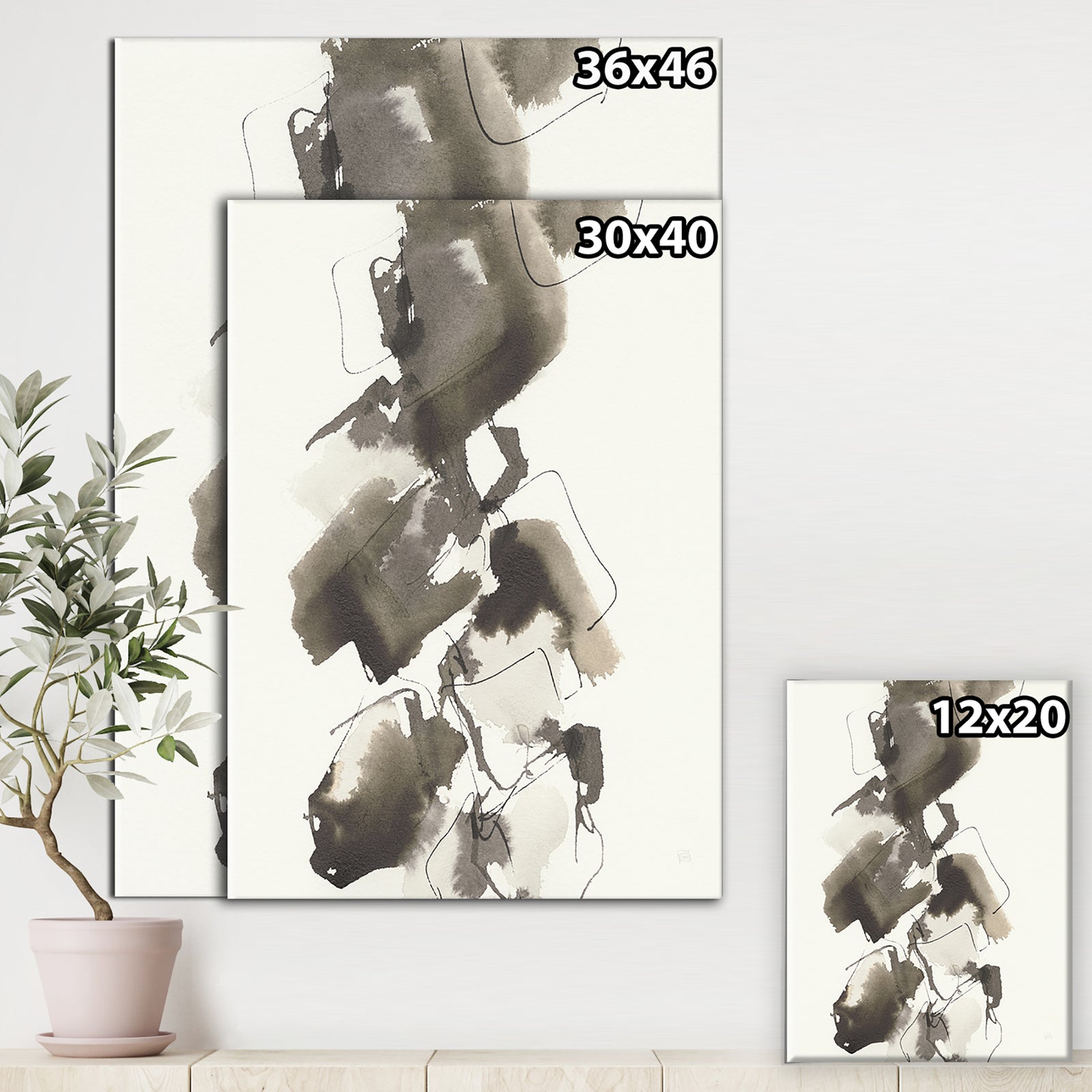 Geometric Glam Square I - Modern & Contemporary Gallery-wrapped Canvas