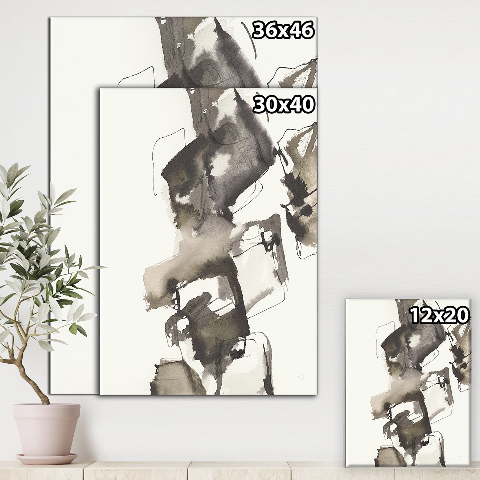 Geometric Glam Square II - Modern & Contemporary Canvas Artwork