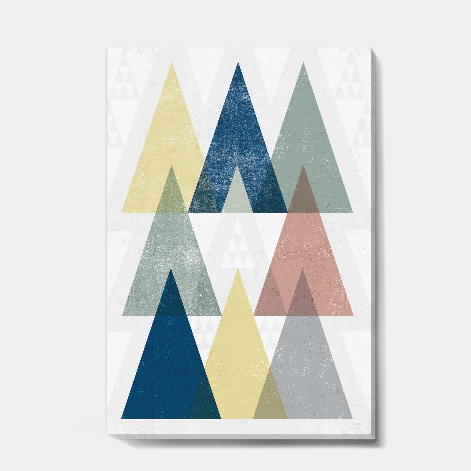 Geometrical Composition Triangles II - Modern & Transitional Premium Canvas Wall Art