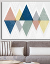 Geometrical Composition Triangles III - Modern & Transitional Gallery-wrapped Canvas