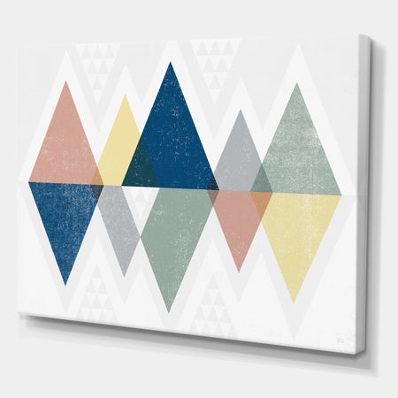 Geometrical Composition Triangles III - Modern & Transitional Gallery-wrapped Canvas