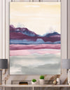 Shabby Watercolor on Purple I - Shabby Chic Canvas Artwork