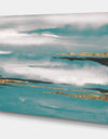 Glam Teal Watercolor II - Modern & Contemporary Canvas Art