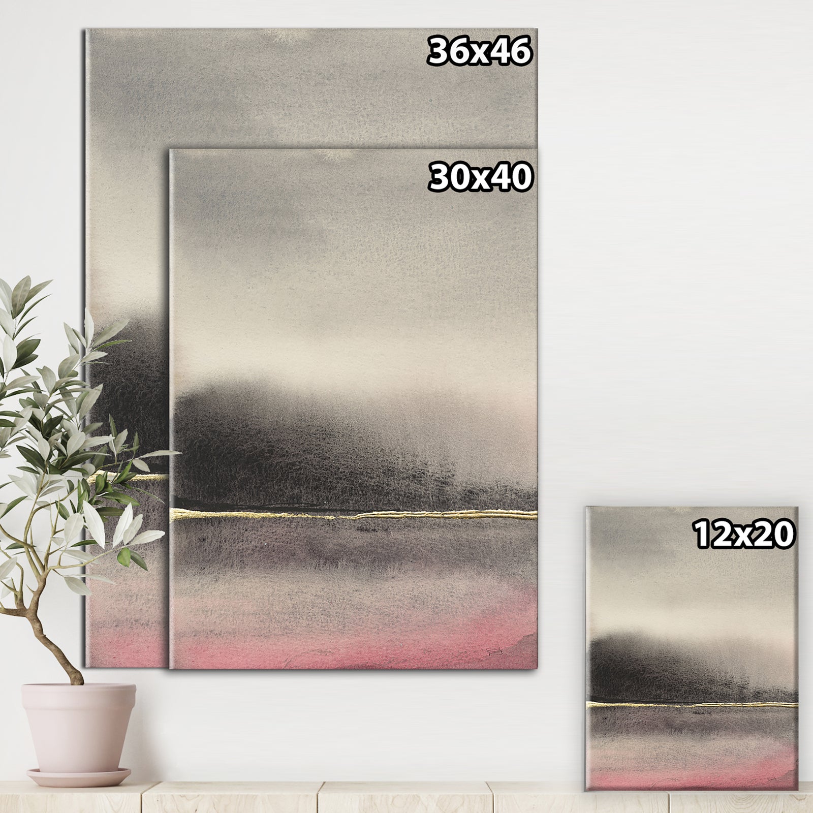 Pink Shabby Storm I - Shabby Chic Canvas Art
