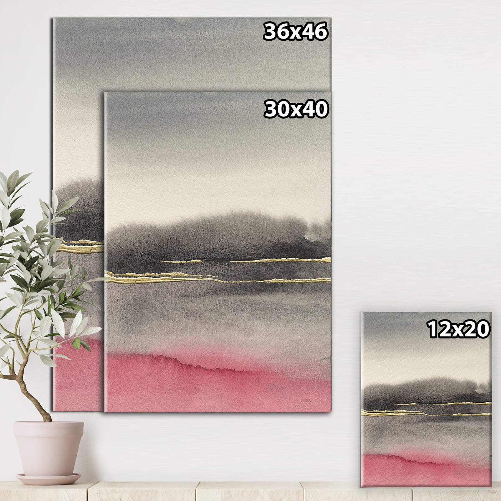 Pink Shabby Storm II - Shabby Chic Premium Canvas Wall Art