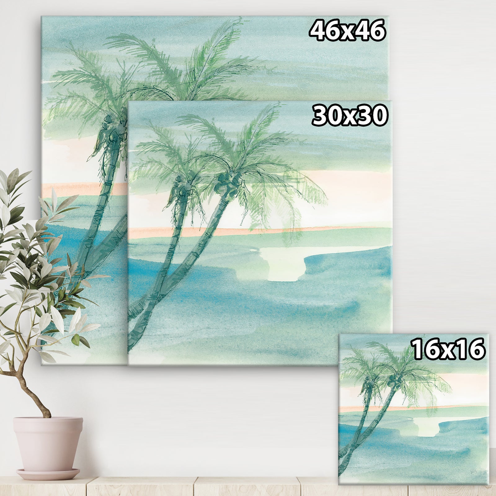 Peaceful Dusk I Tropical - Tropical Canvas Artwork