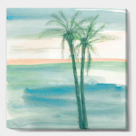 Peaceful Dusk II Tropical - Tropical Canvas Art