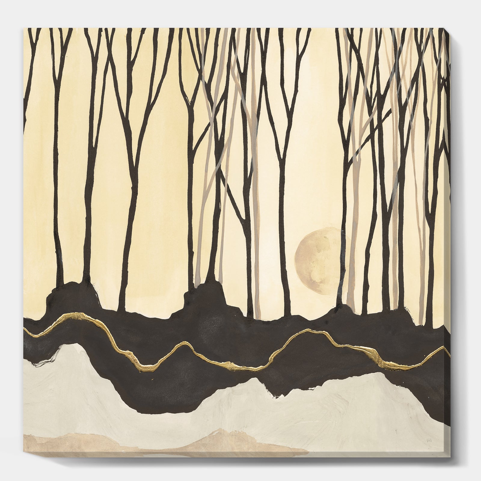 Geometric Forest - Farmhouse Premium Canvas Wall Art