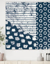 Indigo striples and Tile - Modern & Transitional Gallery-wrapped Canvas