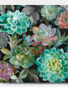 Floral Succulents - Traditional Canvas Artwork