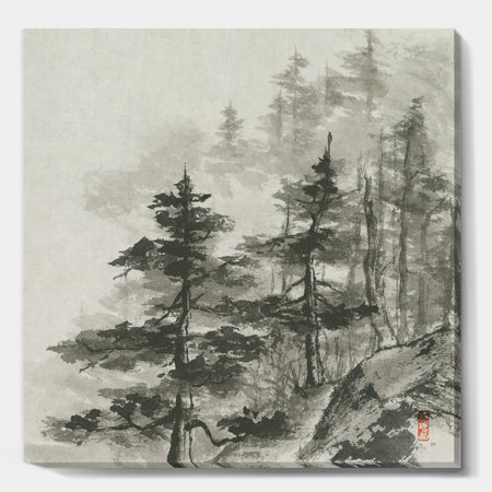 Asian Forest - Cabin & Lodge Gallery-wrapped Canvas