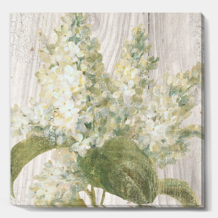 Goauche Green Flower II - Cabin & Lodge Canvas Art