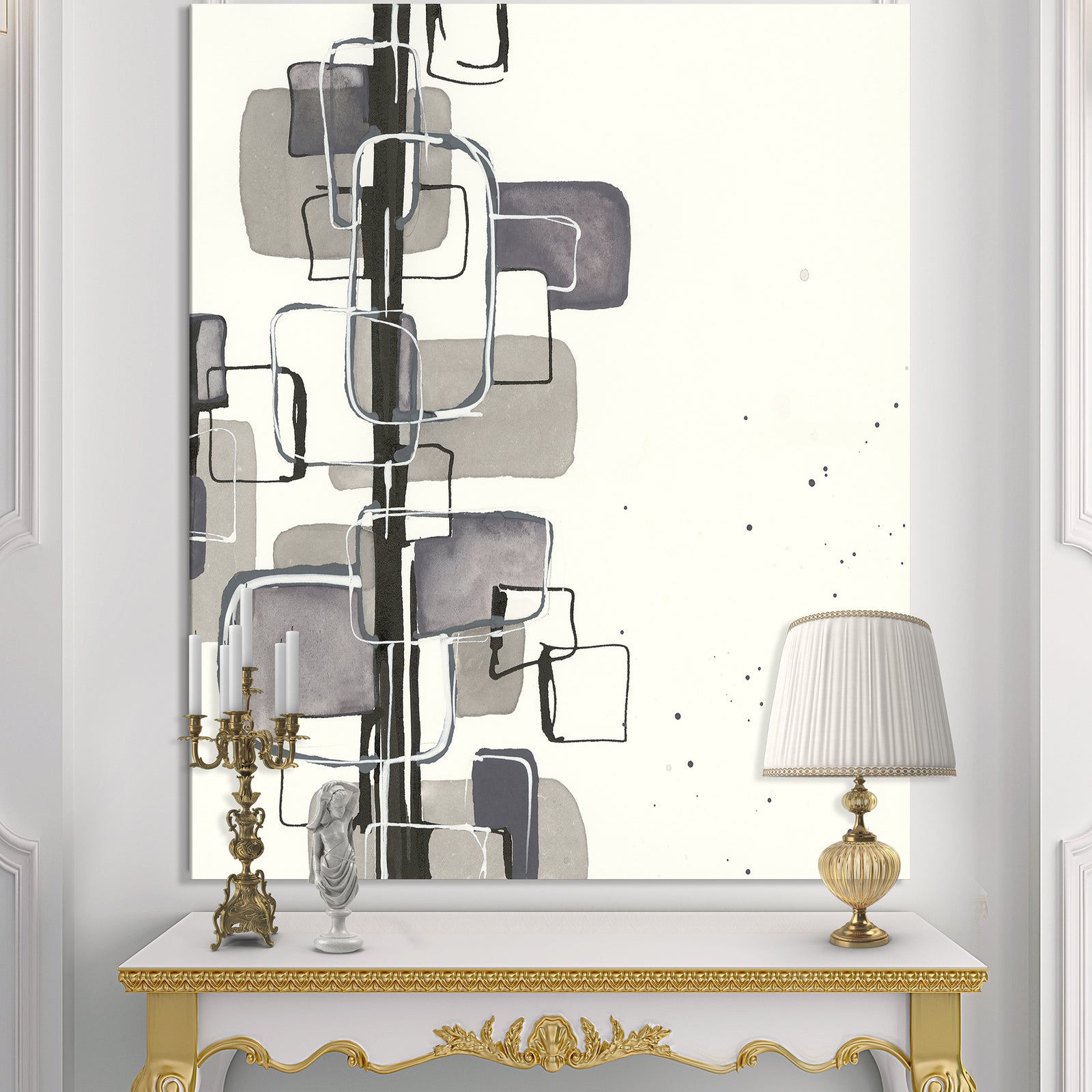 Glam Dancing shape IV - Modern & Contemporary Canvas Artwork