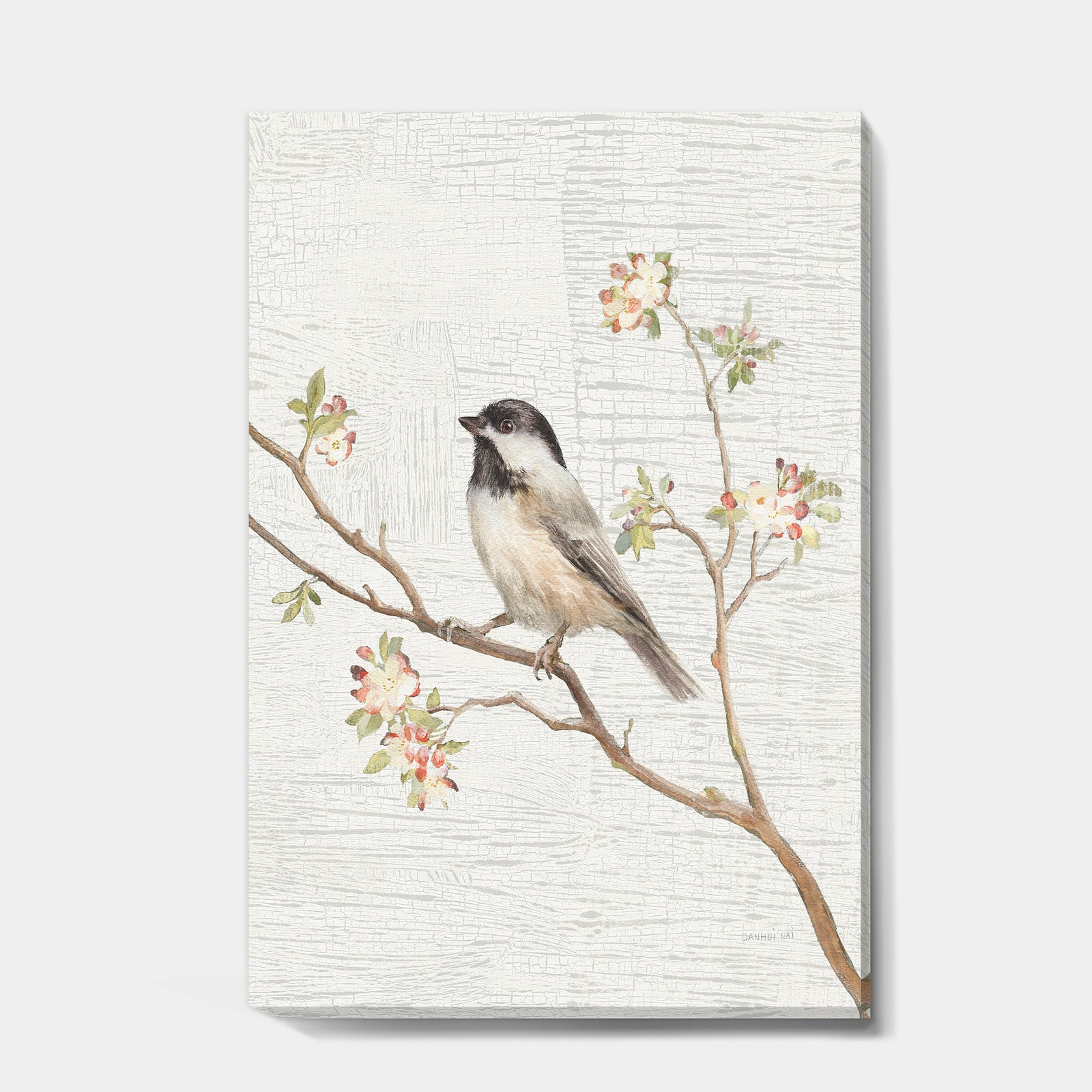 Birds on Blossom I - Farmhouse Canvas Art
