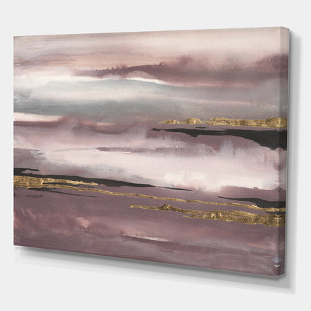 Purple Glam Storm IV - Glam & Shabby Chic Gallery-wrapped Canvas