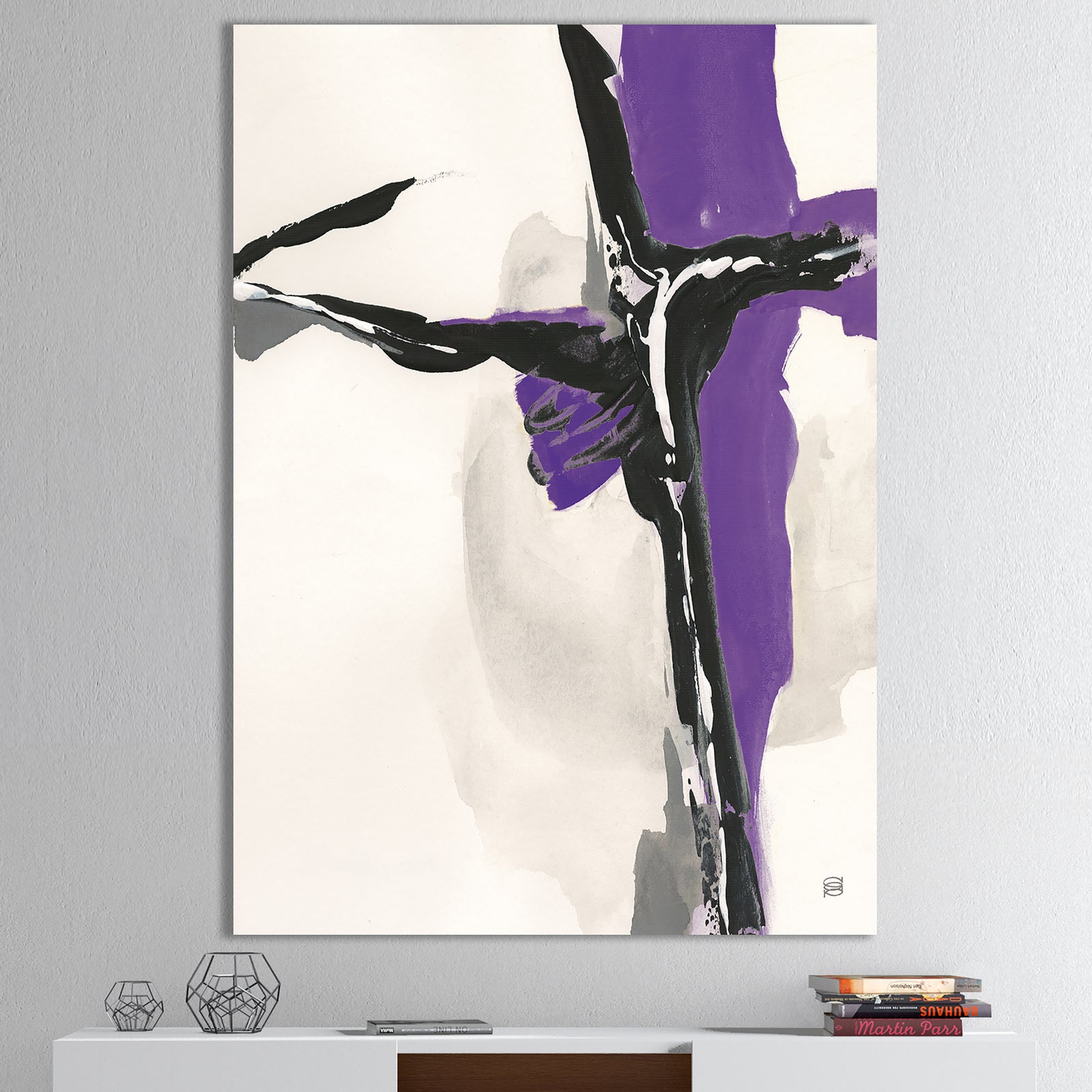 Glam Cerulean I - Transitional Canvas Art