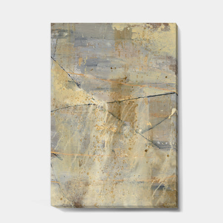 Geometric Cream Block I - Modern Glam Premium Canvas Wall Art
