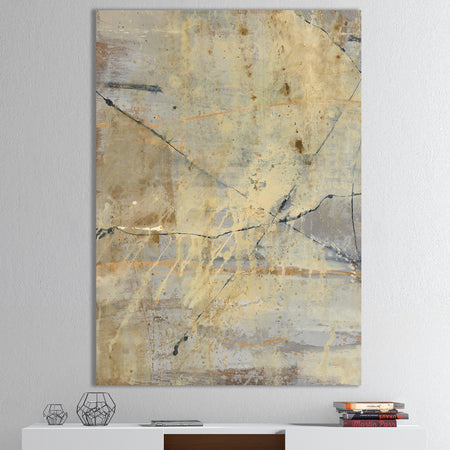 Geometric Cream Block III - Modern Glam Canvas Artwork