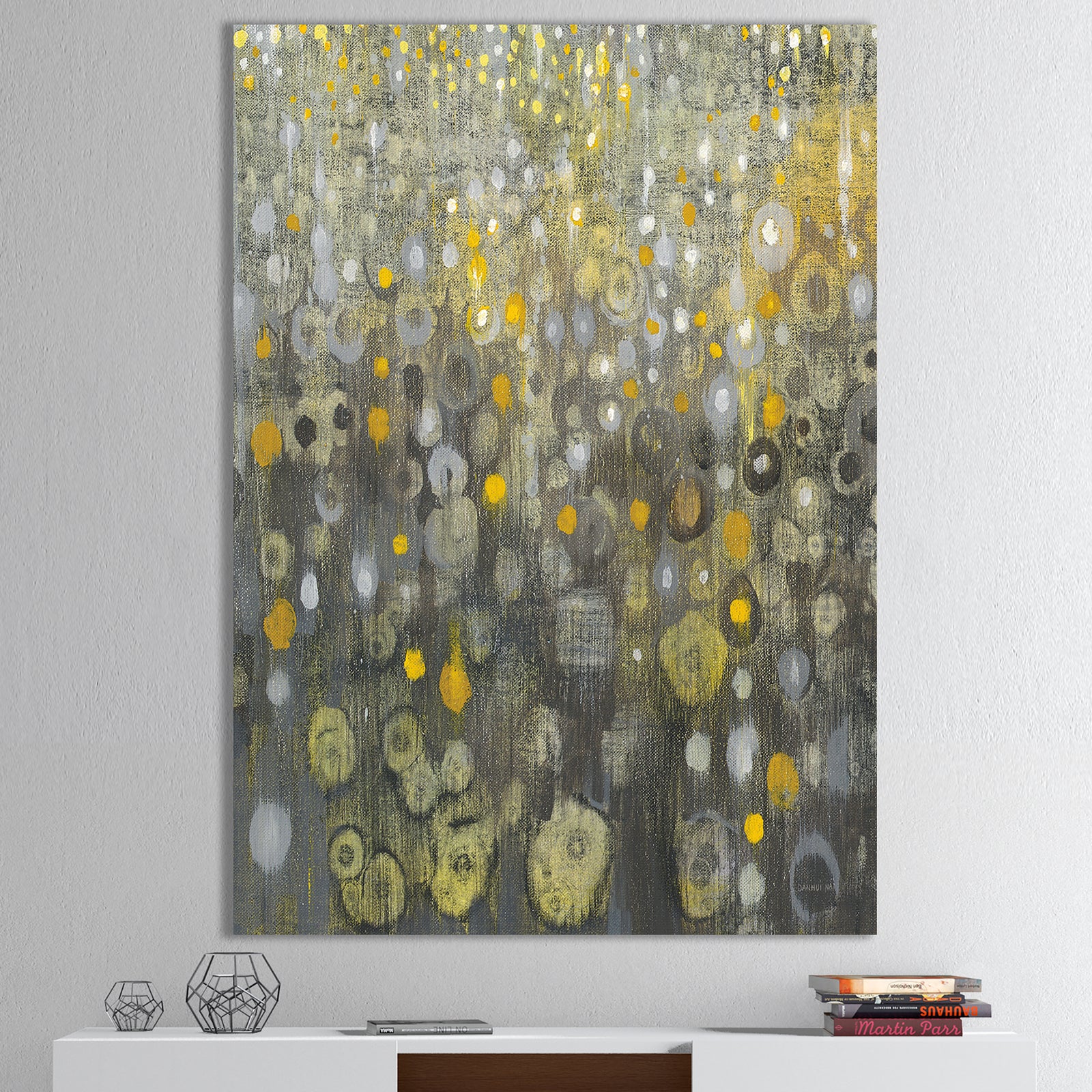 Rain Abstract V - Modern Glam Canvas Art