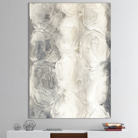 Gray Circles I - Modern & Contemporary Premium Canvas Wall Art