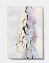 Gold Lines on Pastel I - Modern Glam Gallery-wrapped Canvas