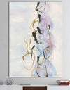 Gold Lines on Pastel I - Modern Glam Gallery-wrapped Canvas