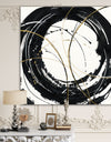 Gold Metallic Circle - Modern Glam Gallery-wrapped Canvas