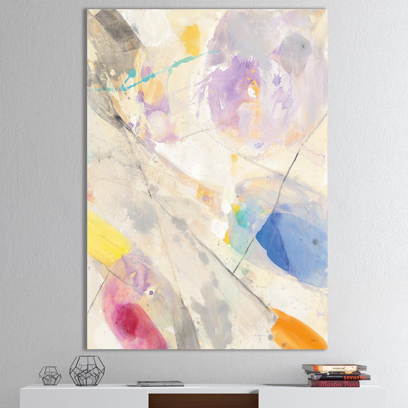 Spring Minimalist Confetti I - Modern & Contemporary Gallery-wrapped Canvas