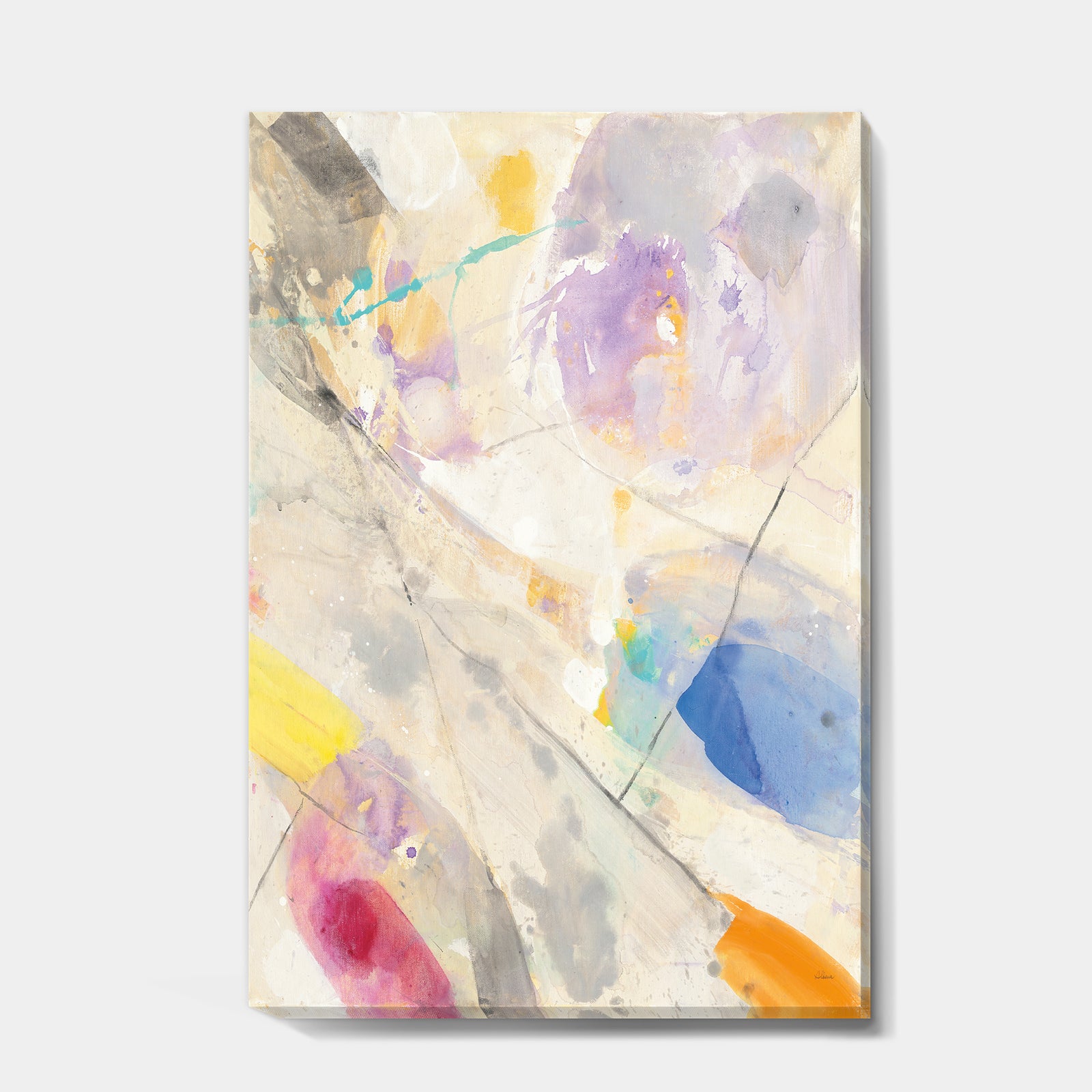 Spring Minimalist Confetti I - Modern & Contemporary Gallery-wrapped Canvas