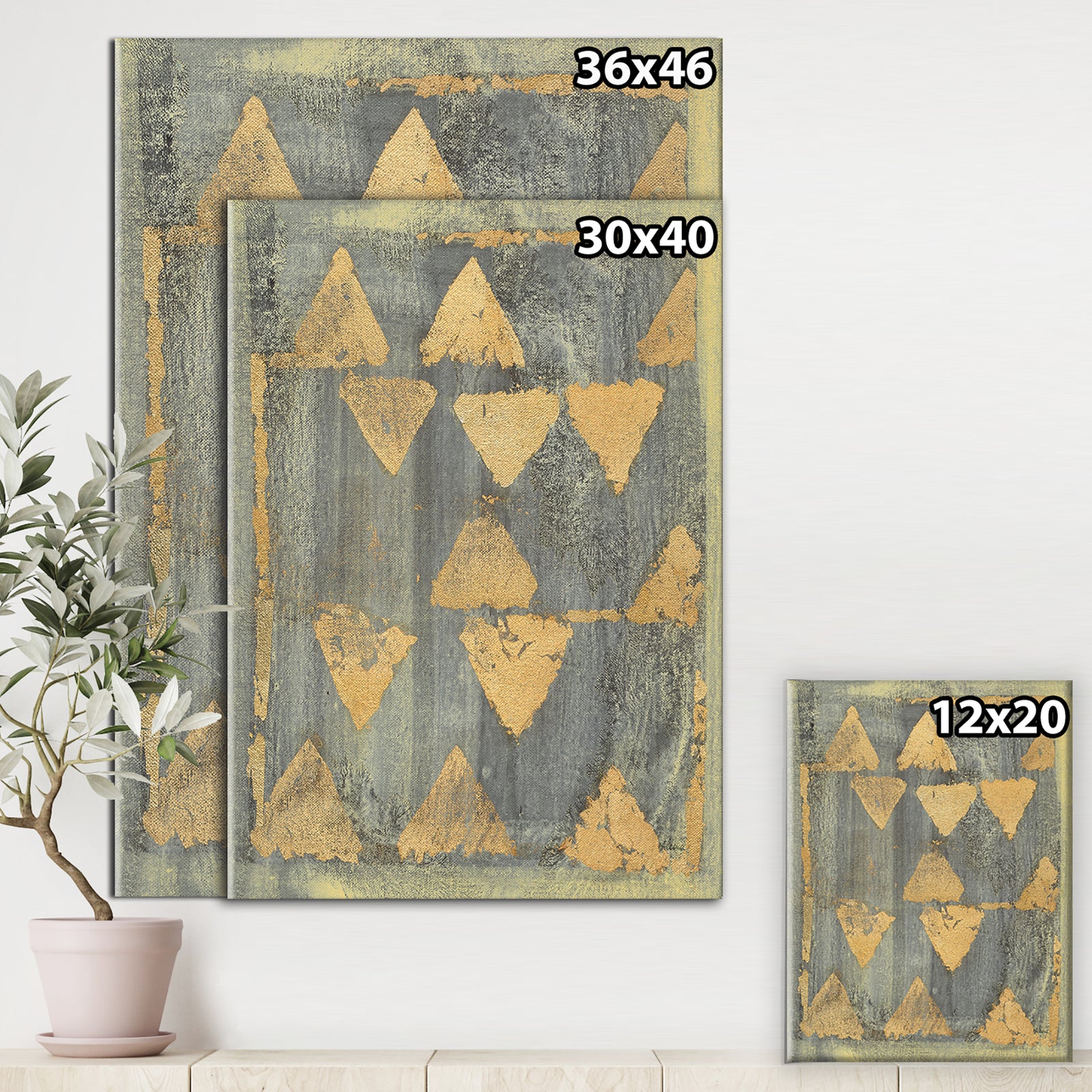 Glam Metallic Form I - Modern & Transitional Canvas Art