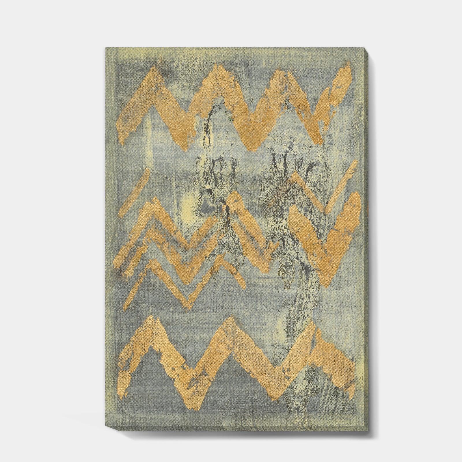 Glam Metallic Form III - Modern & Transitional Gallery-wrapped Canvas