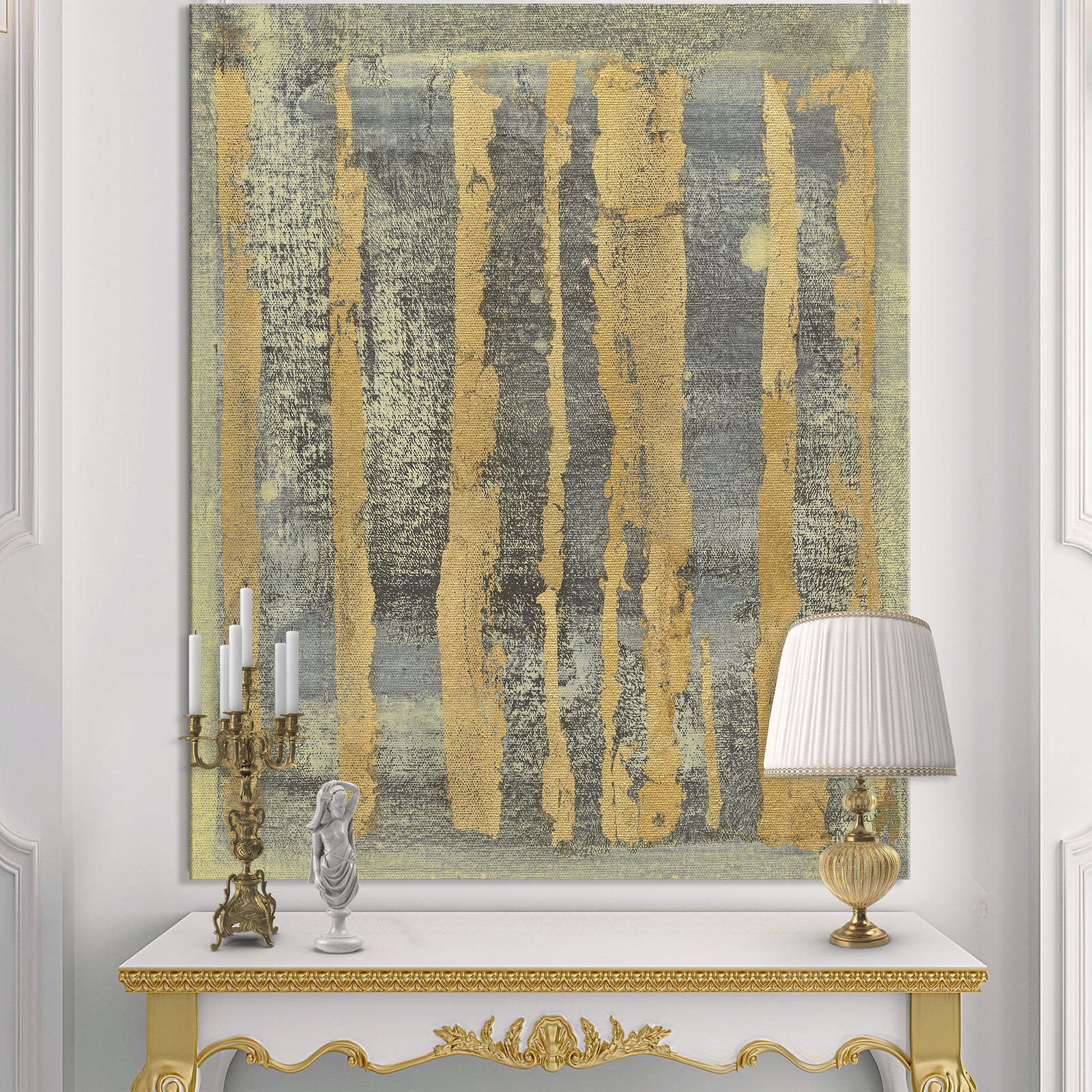 Glam Metallic Form IV - Modern & Transitional Canvas Artwork