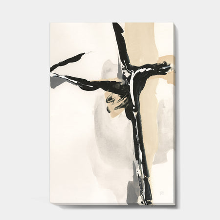 Creamy Tan Form I - Modern Glam Premium Canvas Wall Art