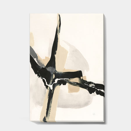 Creamy Tan Form II - Modern Glam Gallery-wrapped Canvas