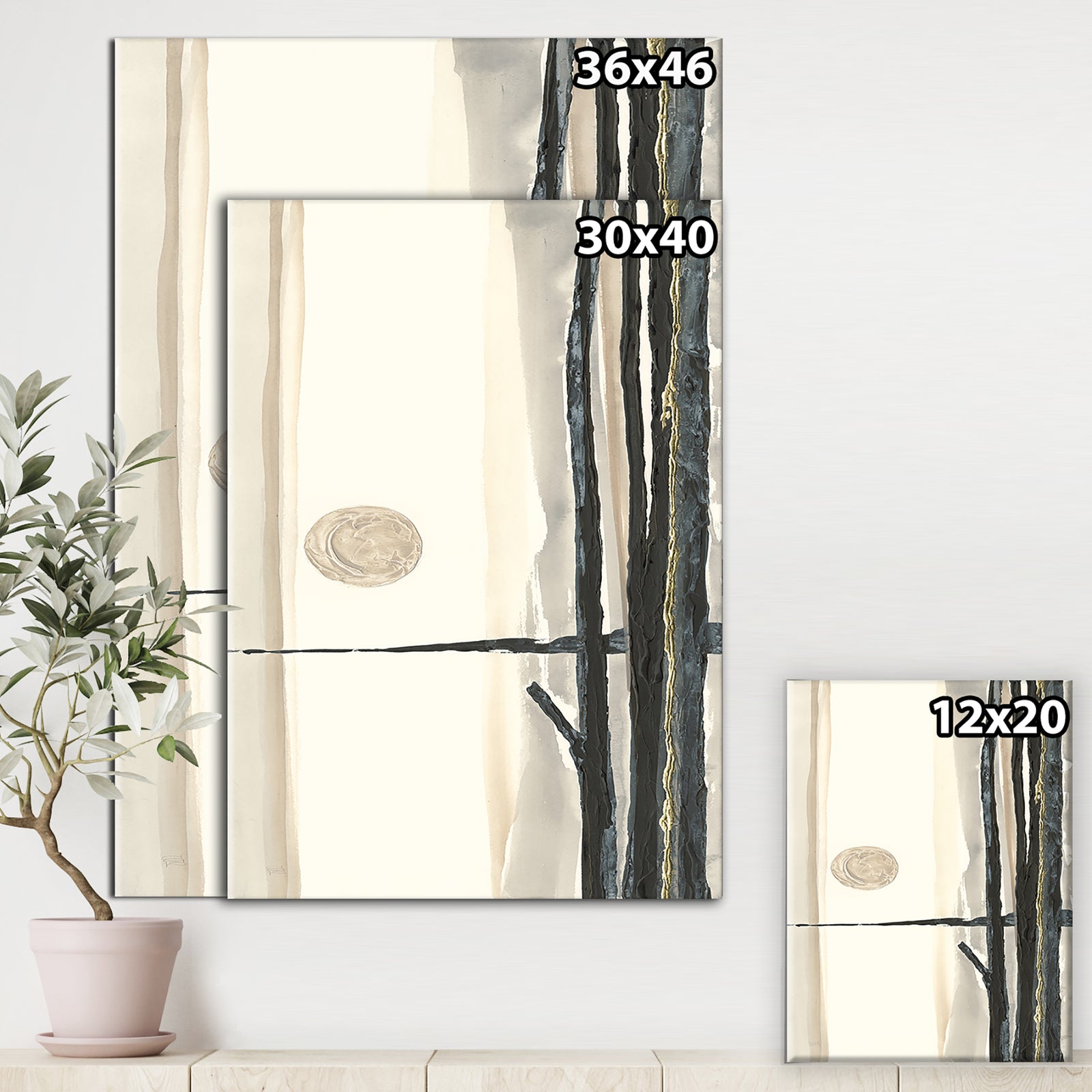 Forest Silhouette I - Modern Farmhouse Canvas Art
