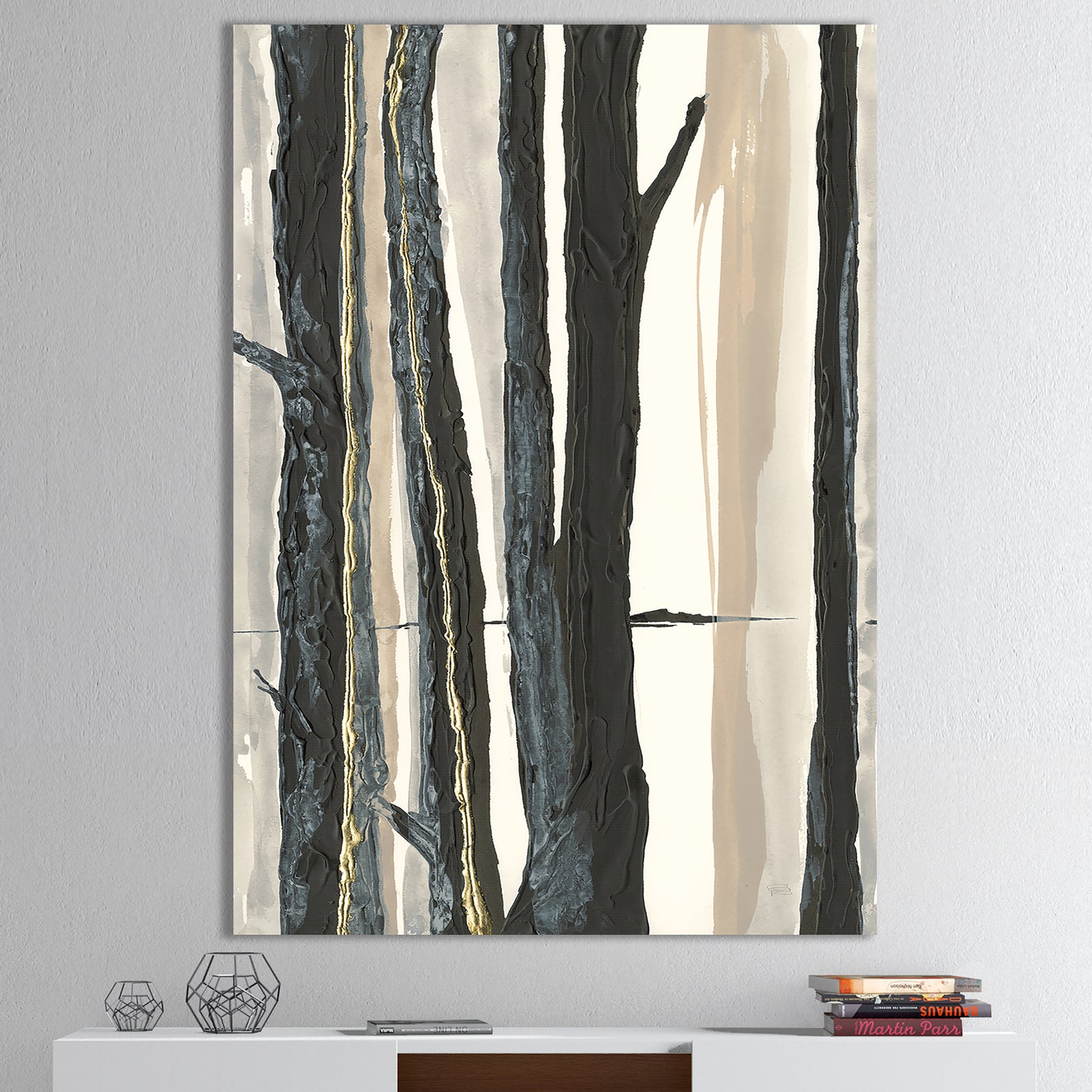 Forest Silhouette II - Modern Farmhouse Premium Canvas Wall Art