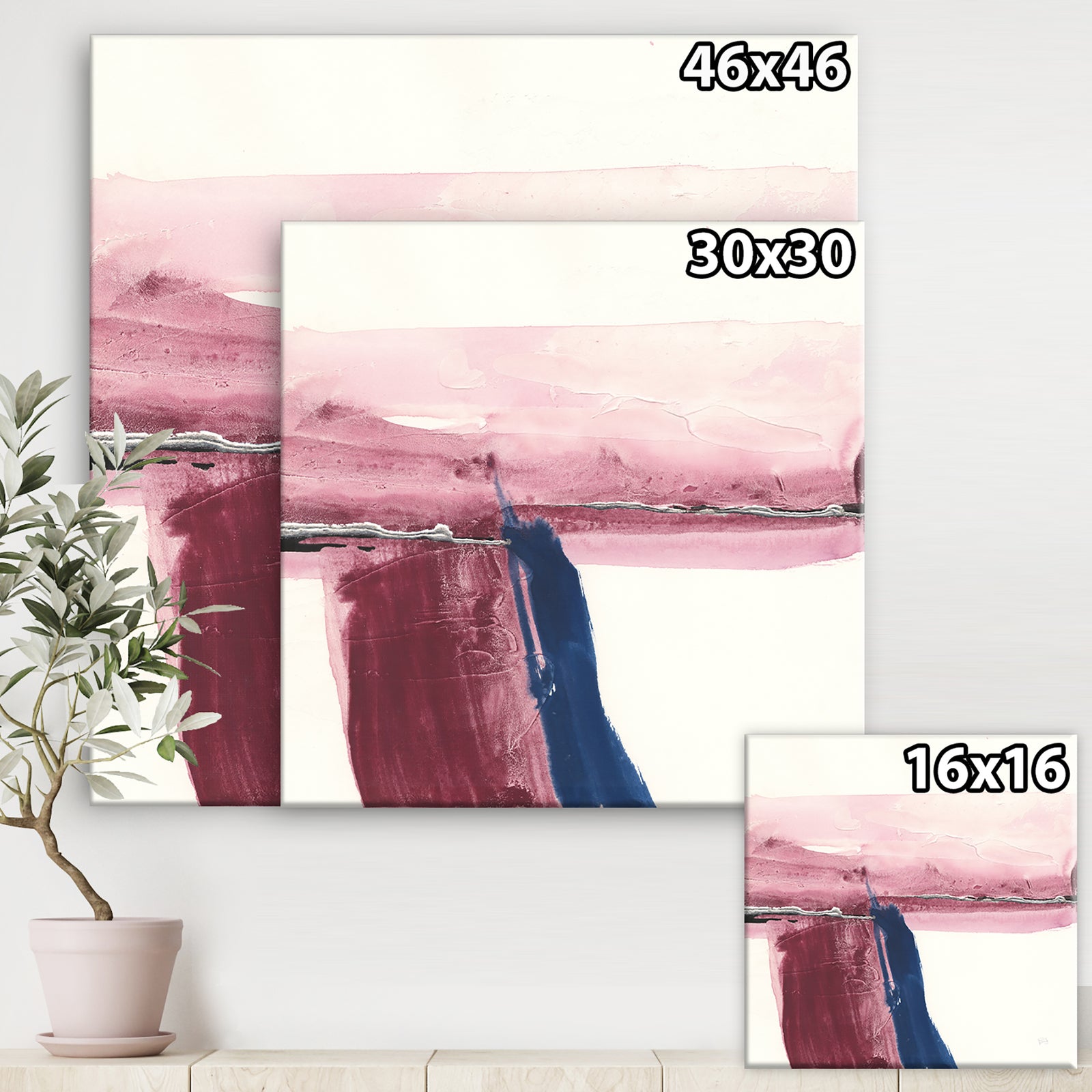 Patch of Dirty Pink I - Shabby Chic Gallery-wrapped Canvas
