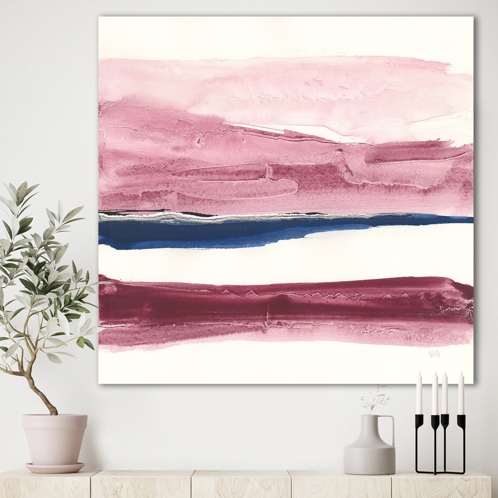 Patch of Dirty Pink II - Shabby Chic Canvas Artwork
