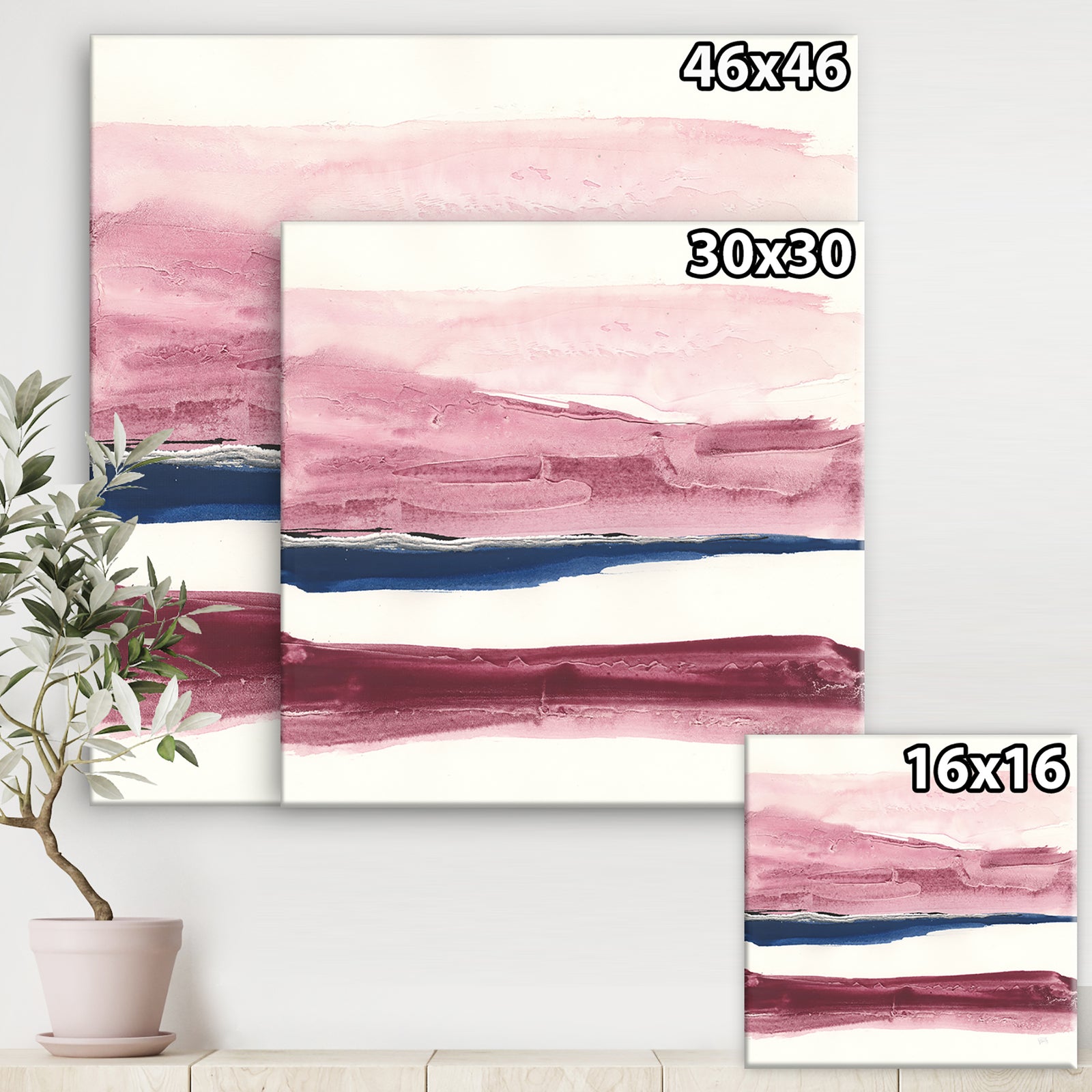 Patch of Dirty Pink II - Shabby Chic Canvas Artwork