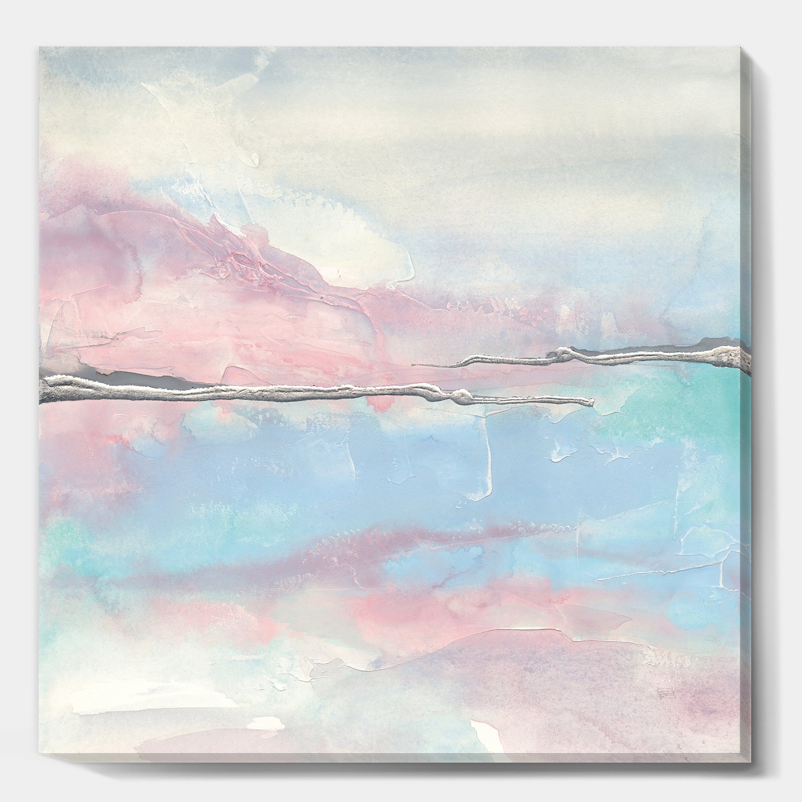 Metallic Shabby Pink I - Shabby Chic Canvas Art
